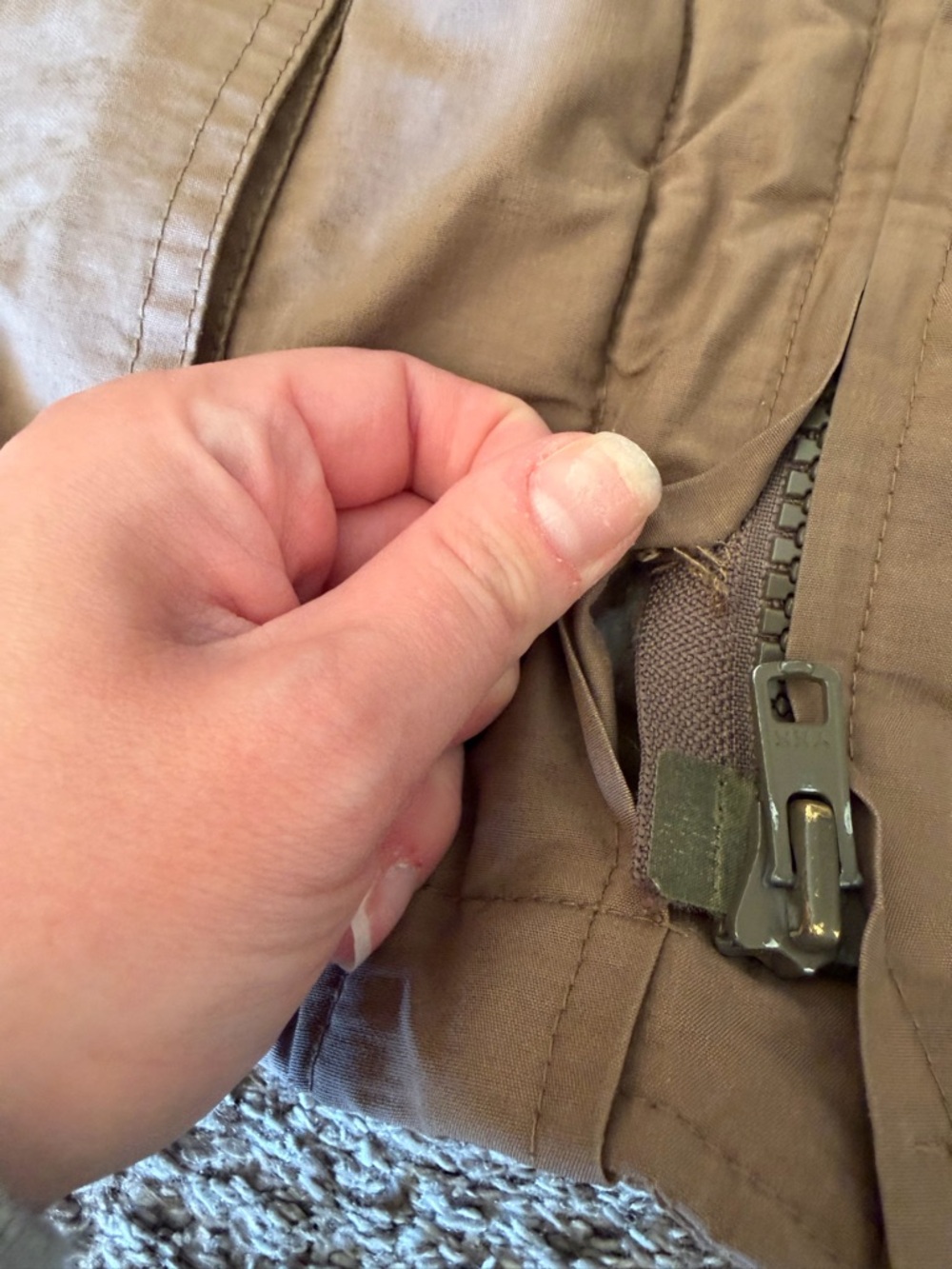 J Crew Vintage 90s Oarsman Nylon Cotton Canvas Anorak Tech Brown Jacket Large - Picture 4 of 8